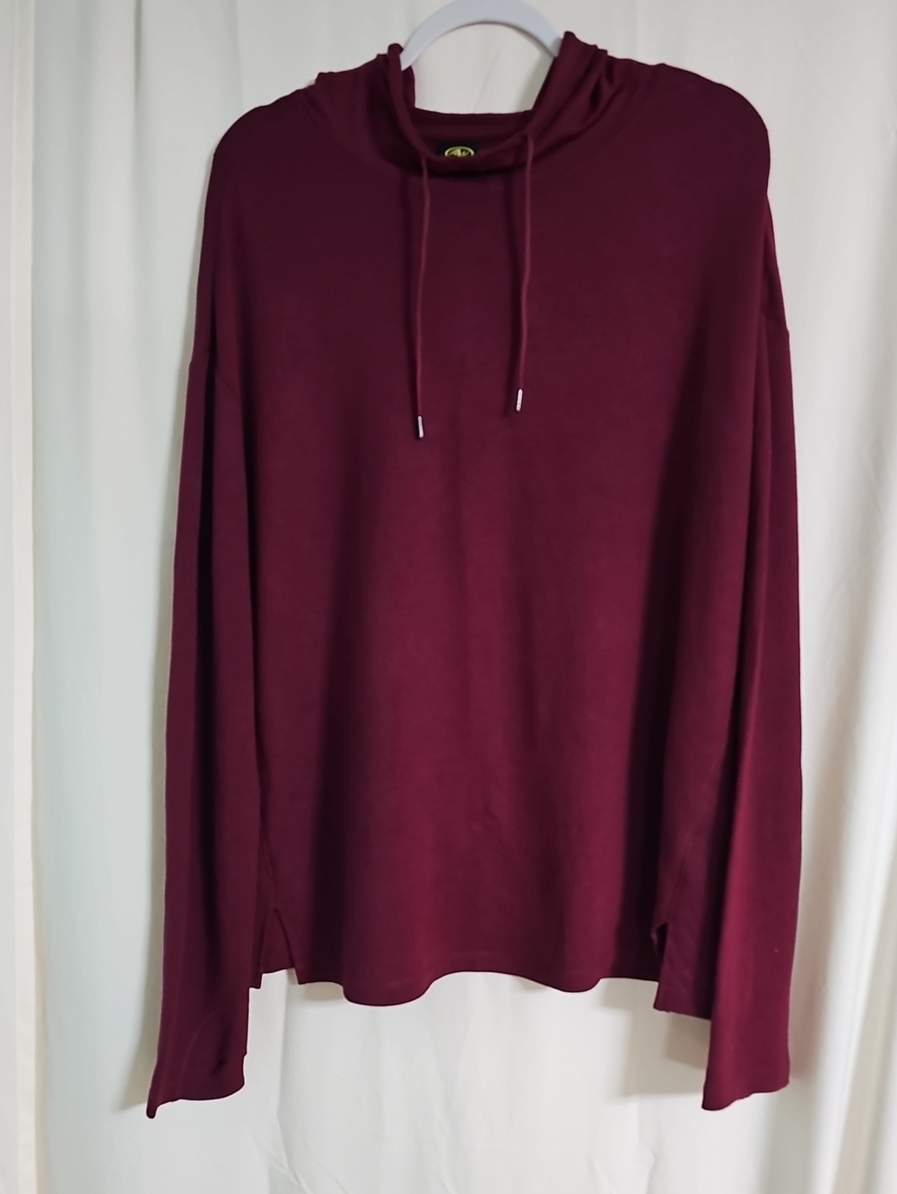 Athletic Works Women's Burgundy Hooded Pullover Sweatshirt